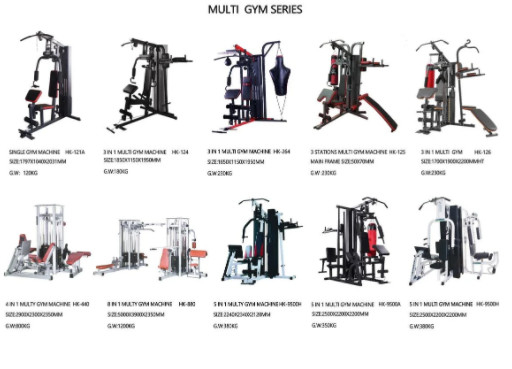 1200kg Çelik 8 İstasyonlu Çok Spor Salonu Makinesi 3800 * 3900 * 2350mm
