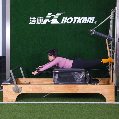 Yükleme 200kg Pilates Egzersiz Ekipmanı Derin Squat Pilates Reformer Makinesi